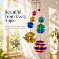 ✨Solar System Disco Ball Hanging Mobile – Colorful Reflective Celestial Room Decor