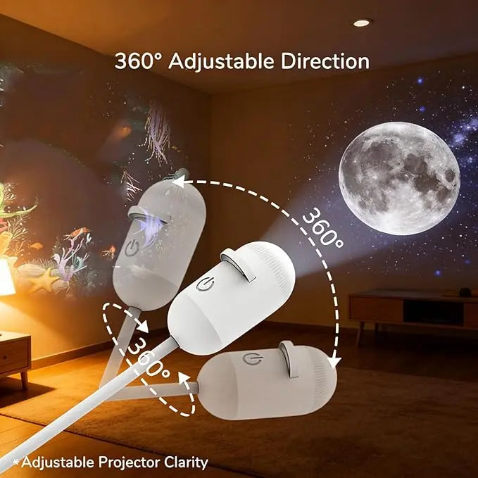 2-in-1 Galaxy Projector Night Light, USB Interface💡