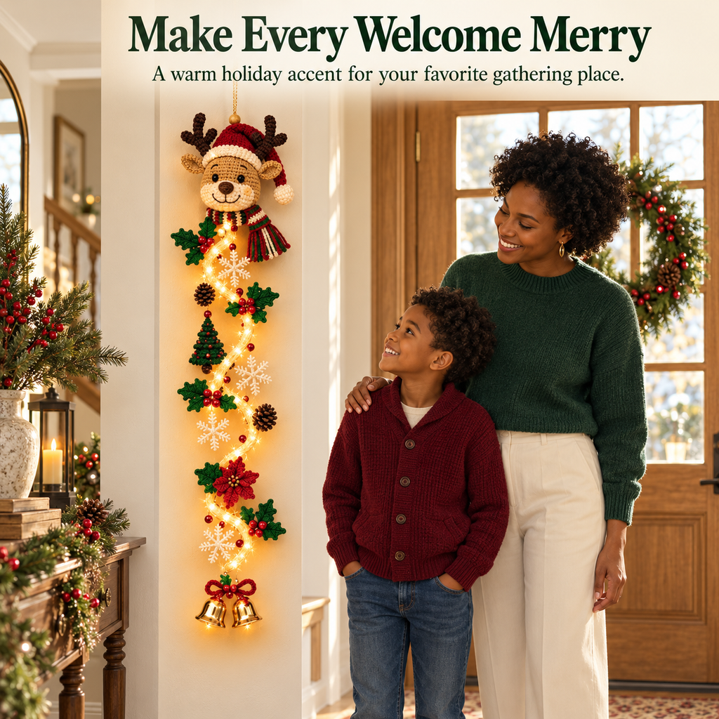 🎄 Glowing Christmas Door Hanger