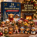 🐮❤️ 24-Day Highland Cow Advent Calendar – 24 Mini Collectible Surprises
