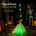 🎃🧹Animated Moving Witch Broom- Light‑Sound‑Motion