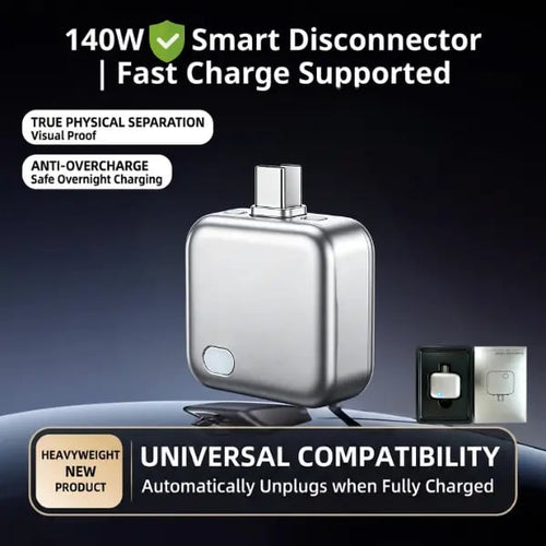140W Auto-Eject Battery Guard – Smart USB-C Fast Charger