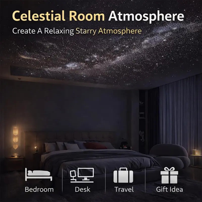 2-in-1 Galaxy Projector Night Light, USB Interface💡