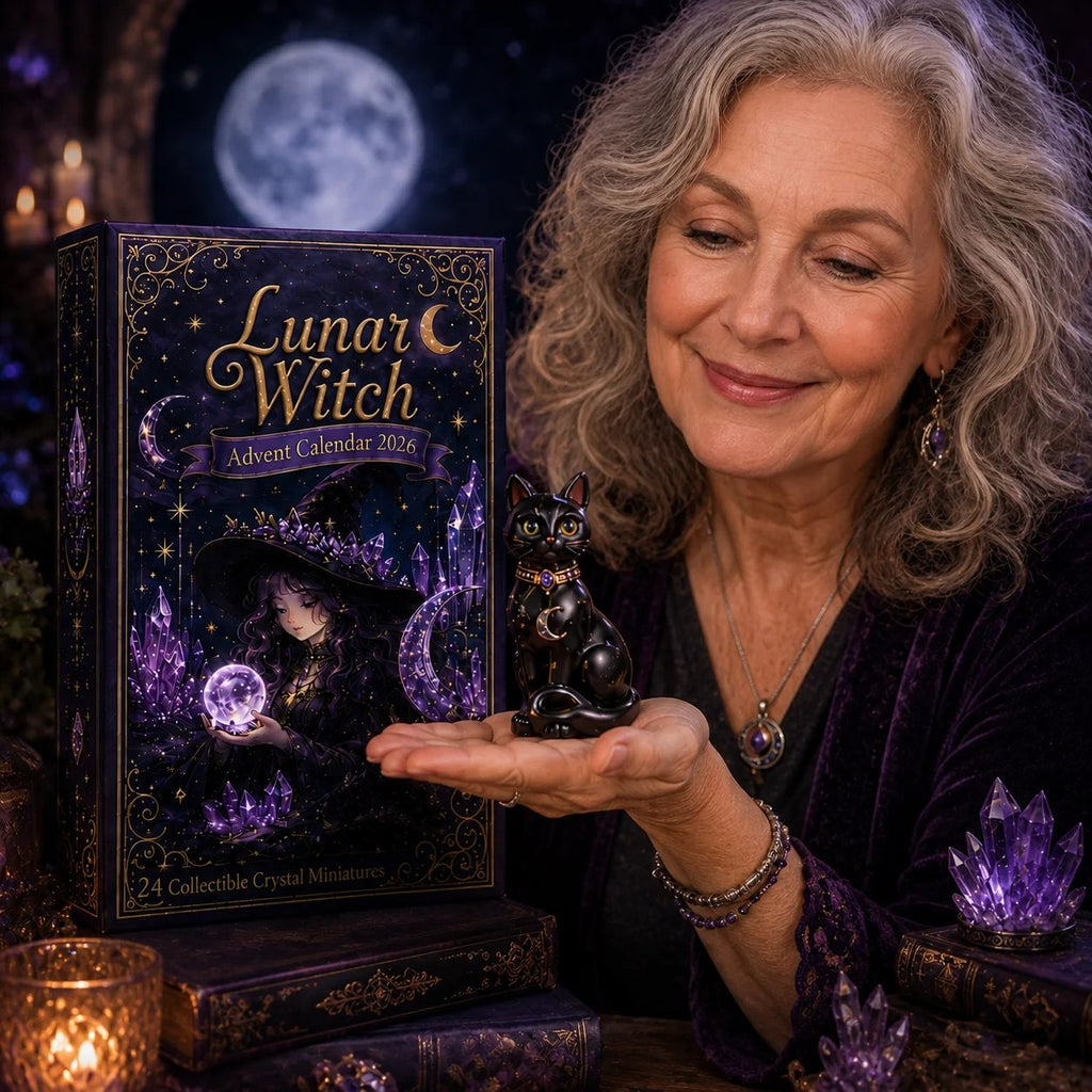 🏆Limited Time Sale 49% OFF🎄🔮Lunar Witch Advent Calendar 2026 – 24 Enchanted Crystal Miniatures for a Magical Moonlit Countdown